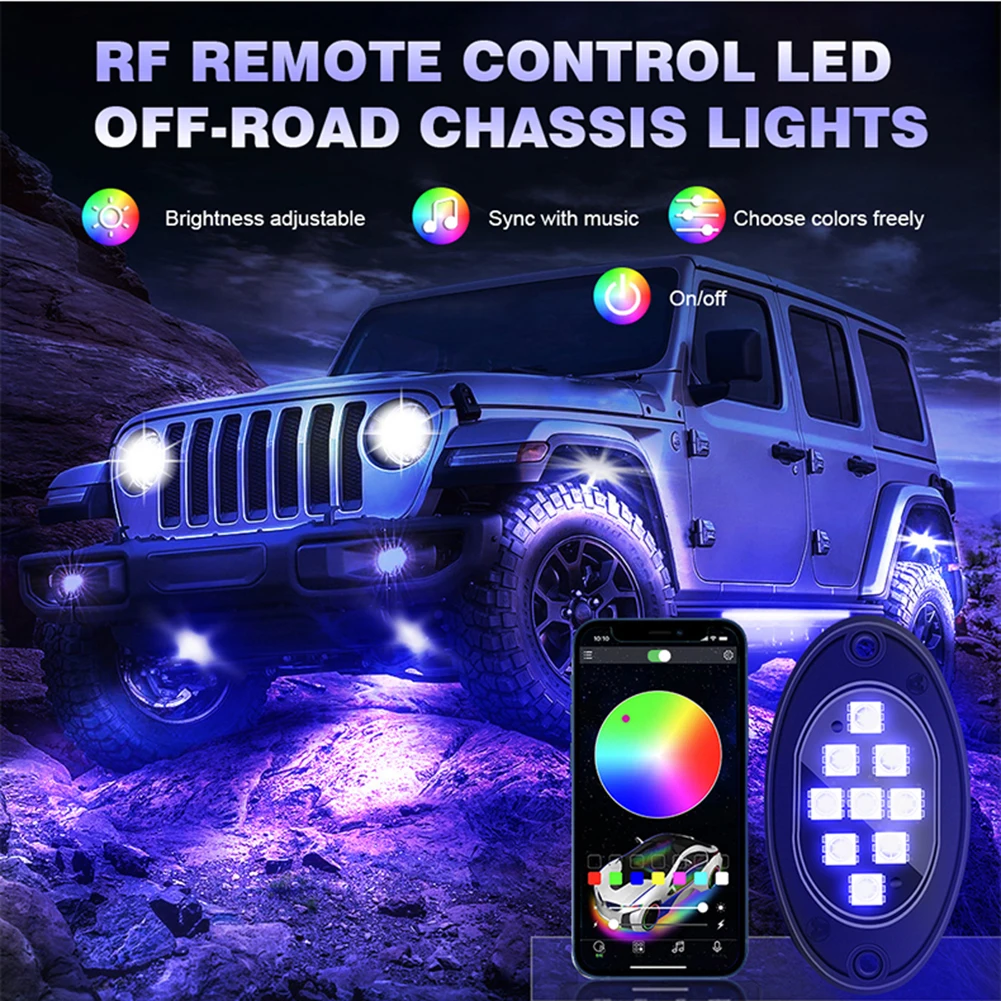 

Автомобильные подсветки 4/6/8/10/12, подсветка, Bluetooth, управление через приложение