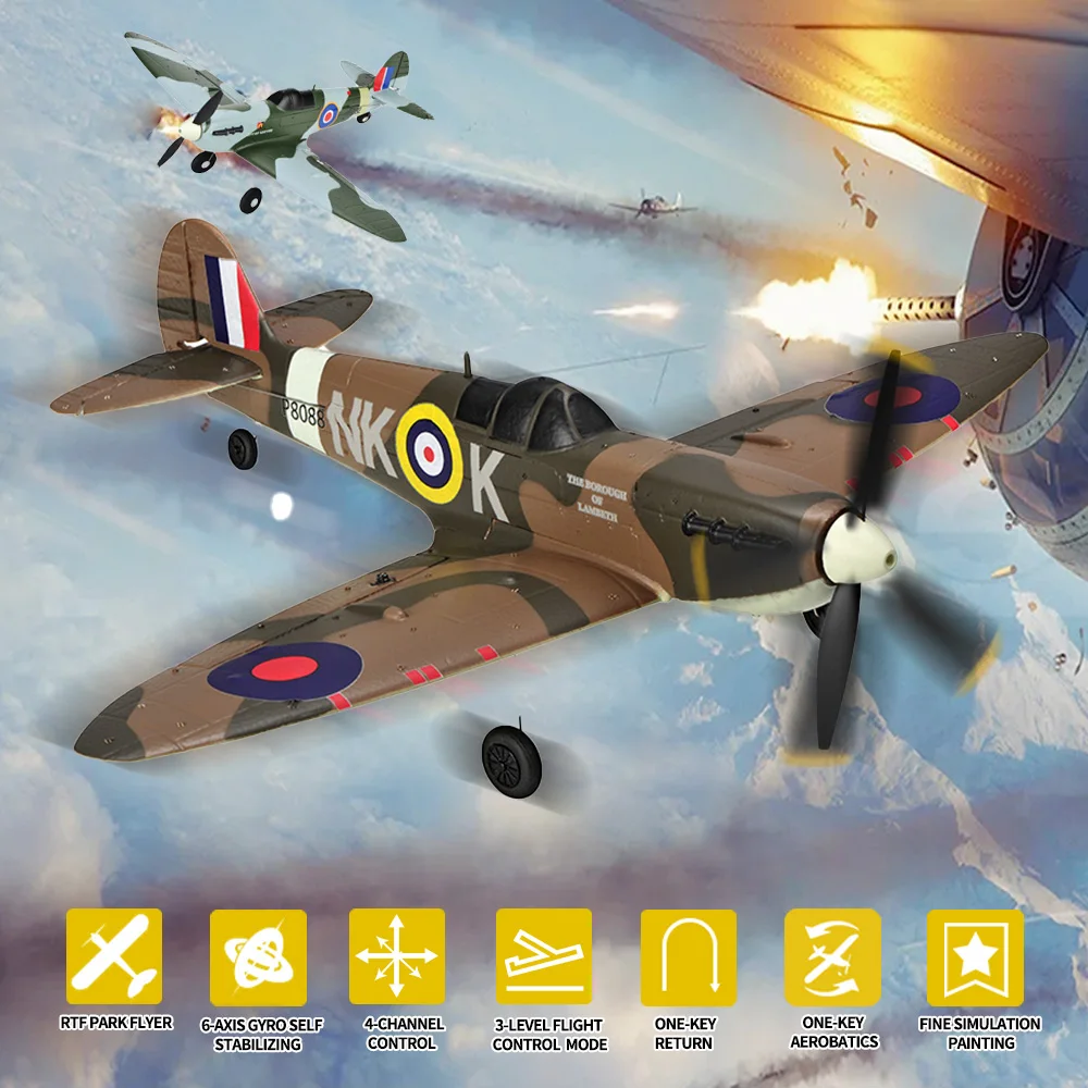 FW190 P39 P51 Mustang RC Fighter EPP пенопласт 402 мм/450 мм Wingspan один ключ аэробатический 2,4 г 4CH боевые птицы RC игрушки подарки