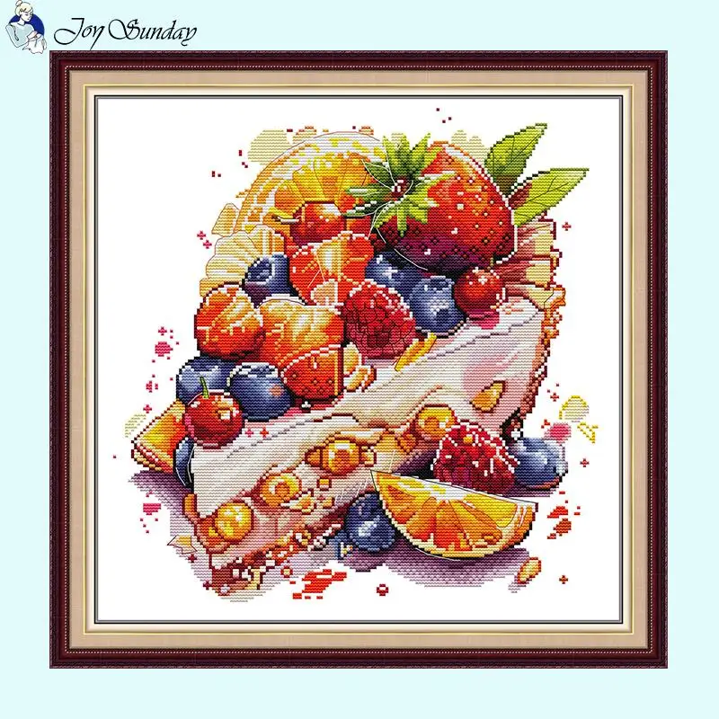 Наборы для вышивки крестом с узором ягодного торта 14 16 11CT холст принтом хлопковая