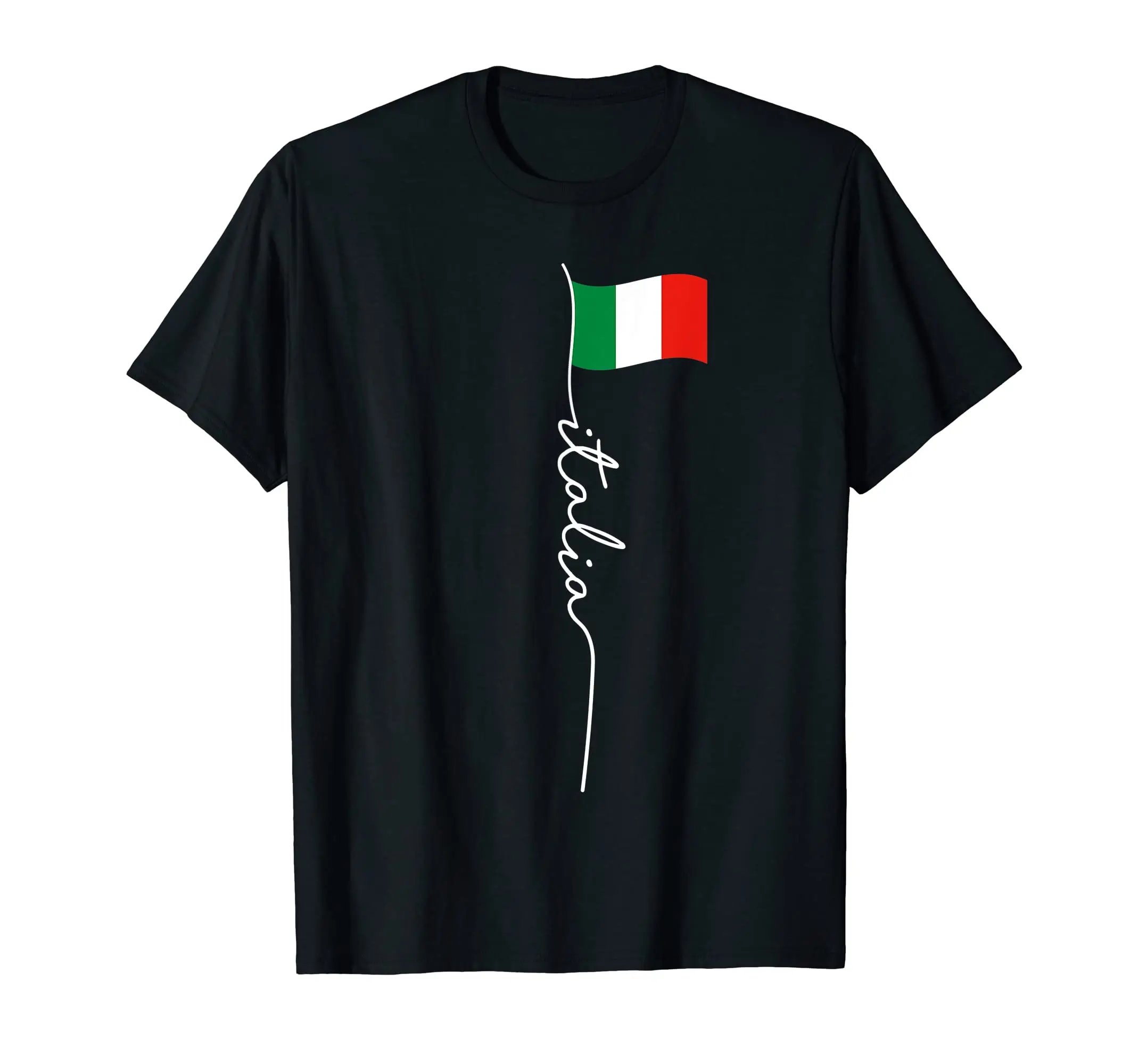 

100% Cotton Italy Signature Flag Pole - Elegant Patriotic Italian Flag T-Shirt Hip Hop MEN WOMEN UNISEX T Shirts