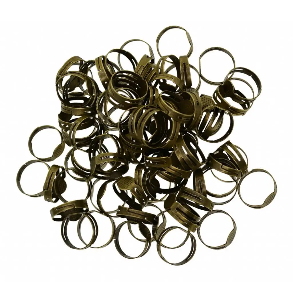 

100x 8mm Adjustable Ring Blank Cabochon Bezel Base Pad Setting Tray Findings