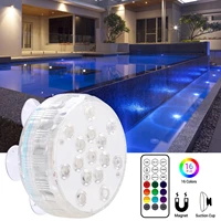 upgrade 15leds underwater light suction cups swimming pool light for pond fish tank aquarium 16 color rgb with remote control
