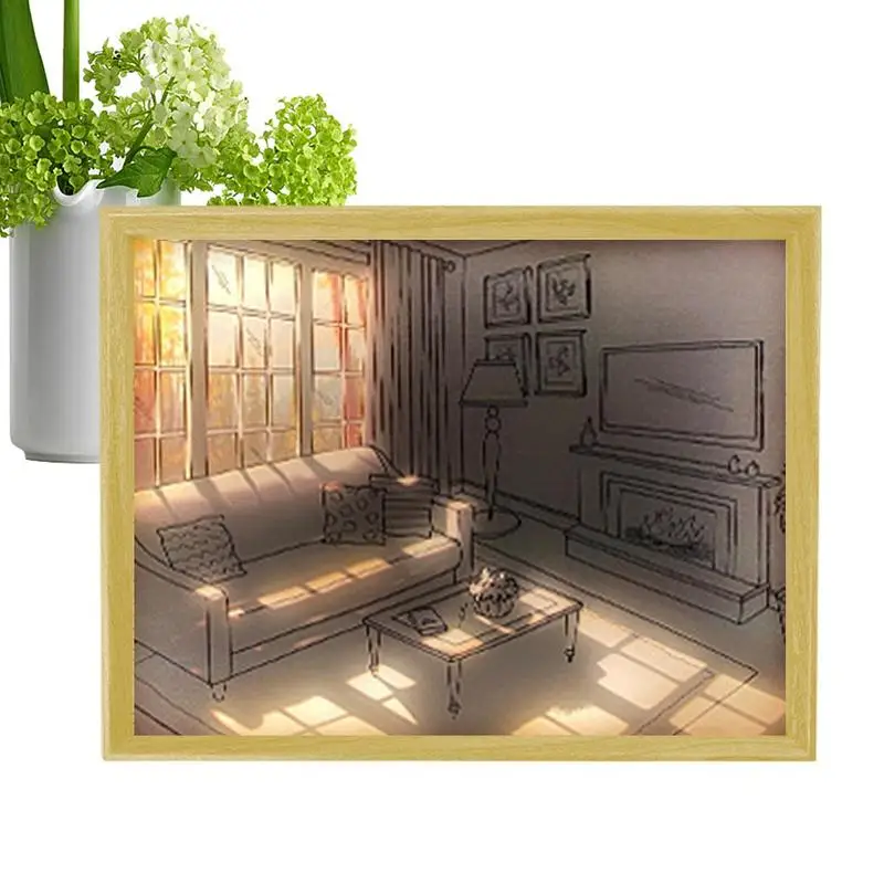 

Luminous Glowing Photo Frame Night Picture Shadow With Lighted Wall Decoration Night Picture Shadow With Lighted Frame Home