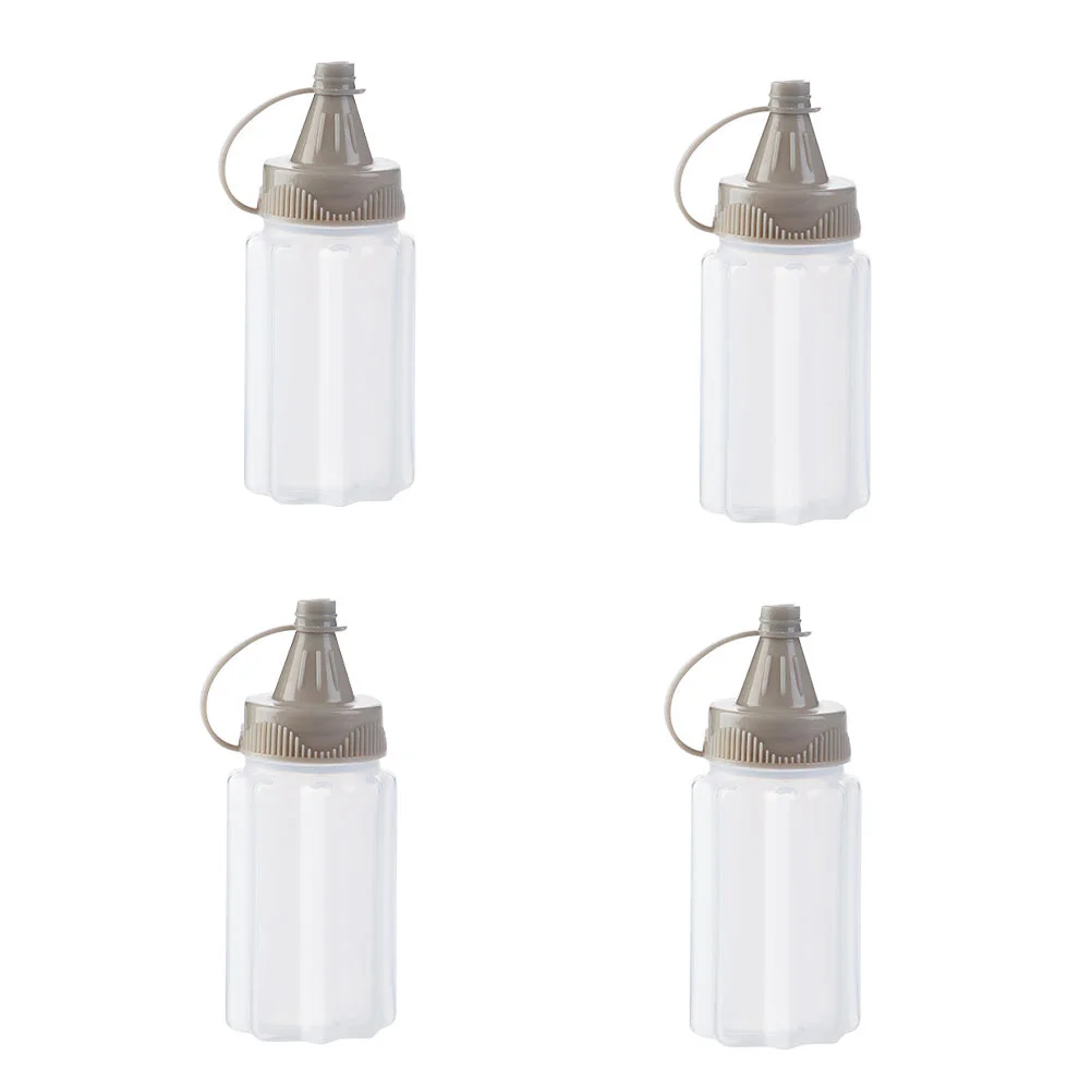 

4Pcs Plastic Squeeze Bottles Jam Sauce Bottles Kitchen Condiment Dispensers