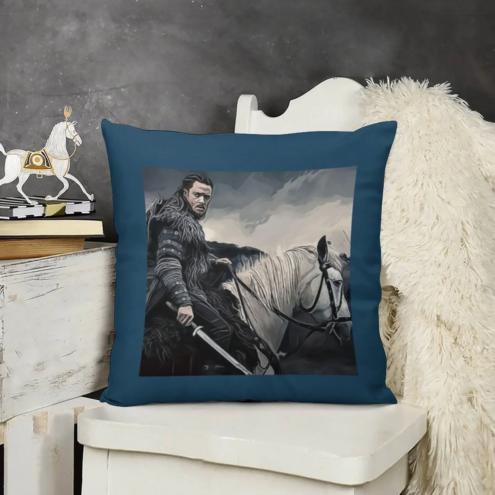 Последнее королевство Утред из Беббанбурга катание его лошади - искусство