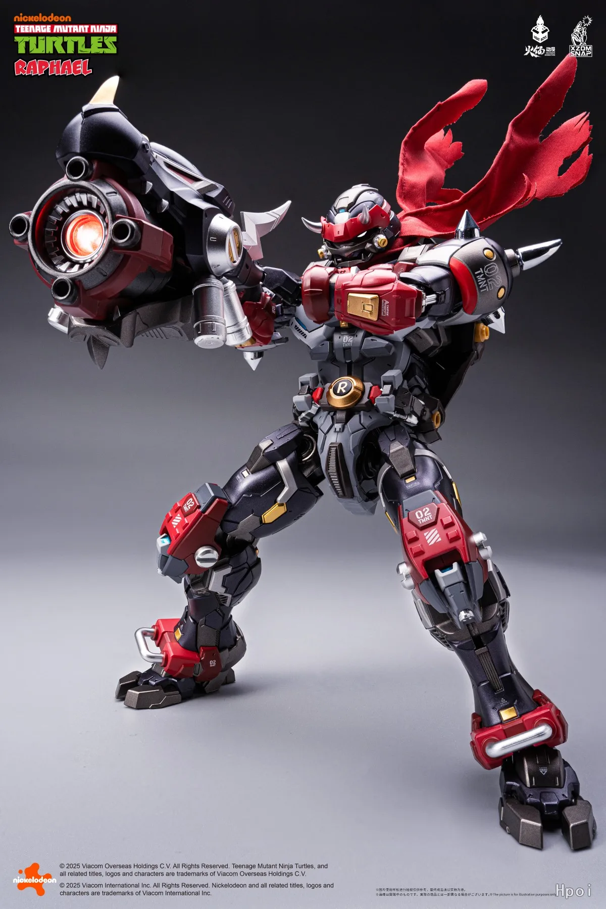 Фото 【UA】 HEATBOYS MechaHeat Series Alloy Mecha TMNT Raphael 40th Anniversary Edition Chisha Action Figure Model Toy Gift №3