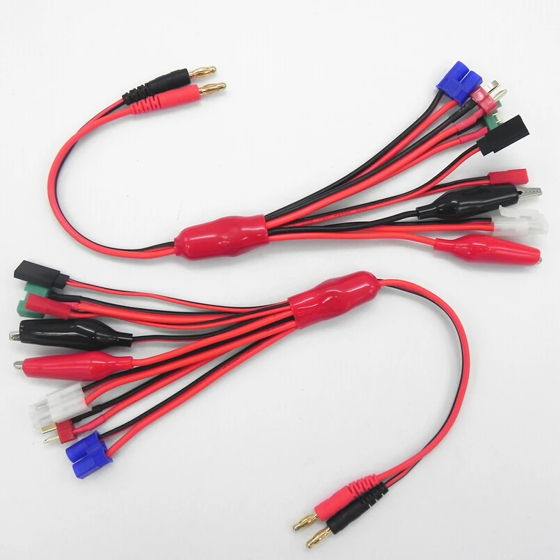 

1pcs 8 in 1 Multifunction Charging Cable EC3 T JST Tamiya JR Futuba Plug Charger connectors Power Cords & Extension Cords