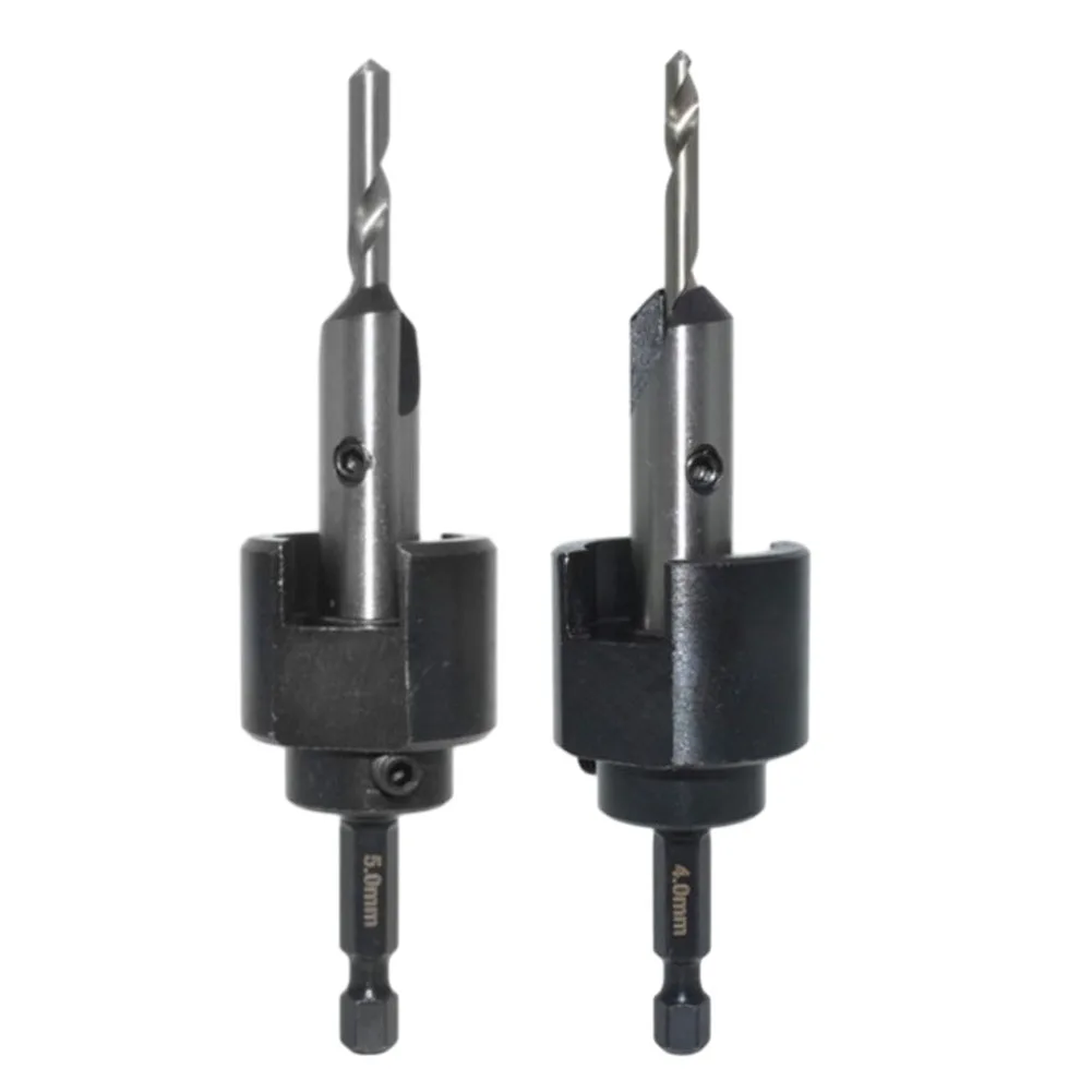 

Woodworking Drilling Countersink Drill Bits Depth Stop Adjustable Collar Hex Shank Wrench Screw Hole Drill Carpentry Tool