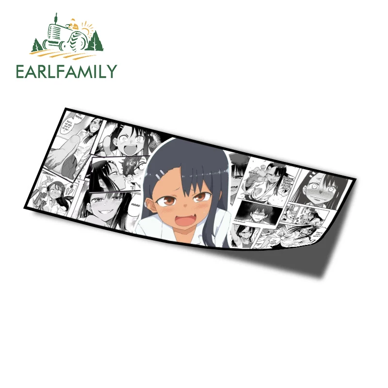 EARLFAMILY 13 см x 4,9 см автомобильные наклейки для Ijiranaide Nagatoro San Slap аниме наклейка граффити водонепроницаемый Campervan ноутбук RV JDM