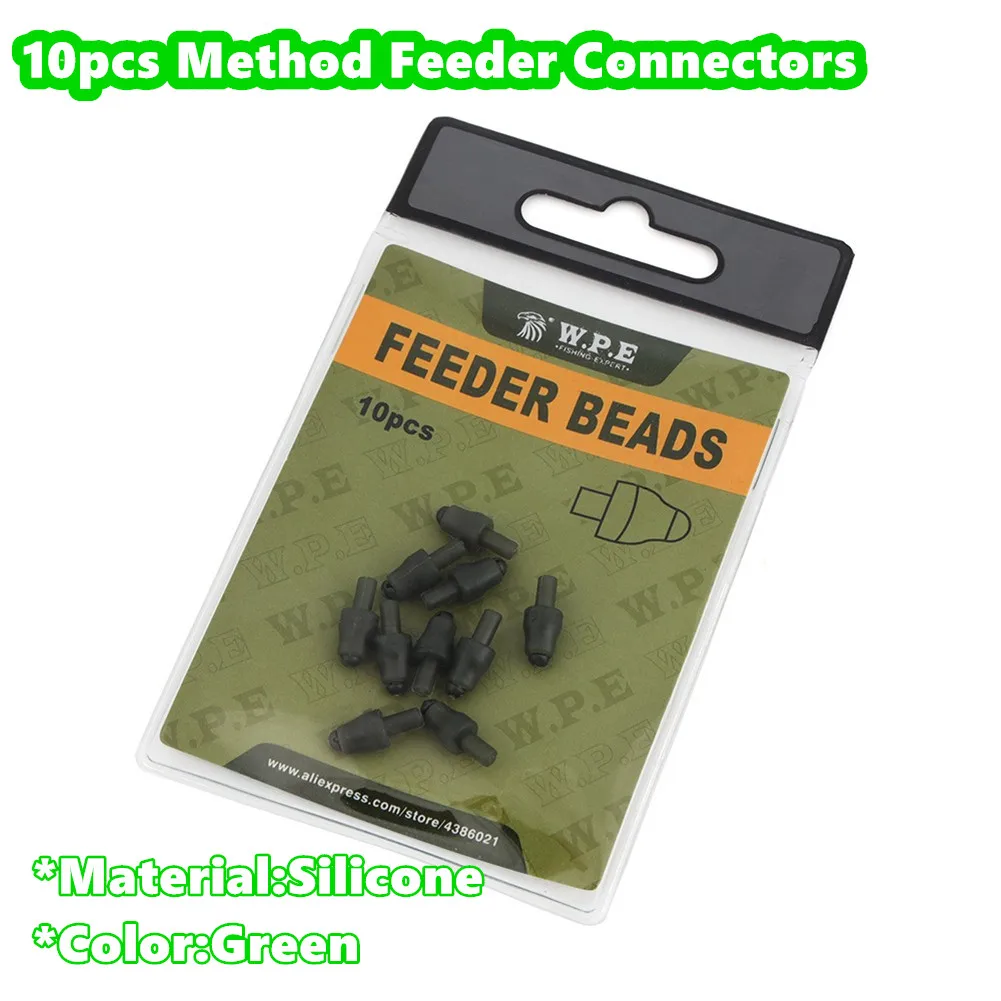 

10Pcs Carp Fishing Method Feeder Connector Inline Quick Change Bead Hot Sale For Hair Rig Carp Coarse Tackle Equipment Parts