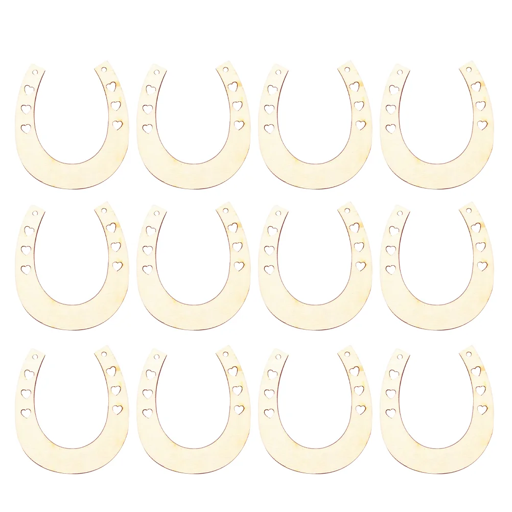 

Wood Horseshoe Wooden Cutouts Craftsunfinished Slicespieces Wall Chips Blank Horse Cowboy Discs Horseshoes Circles