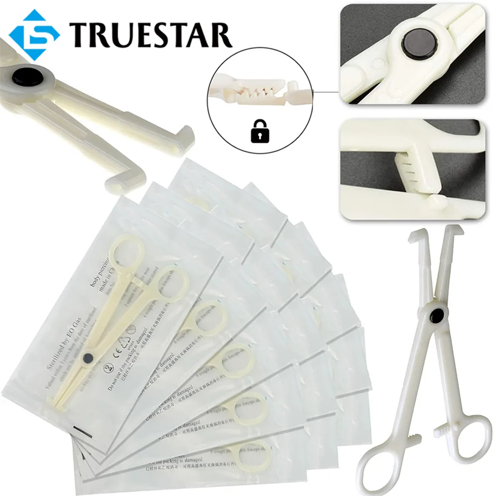 Одноразовые зажимы для пирсинга 30/25/5/1 шт. перегородки плоскогубцы пластиковые