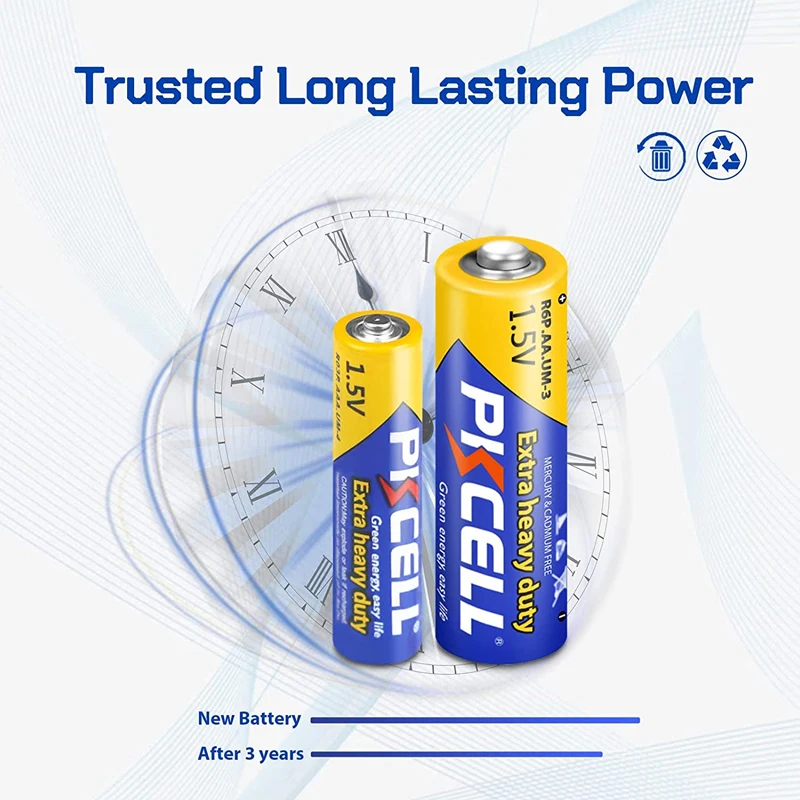 Батарейки PKCELL AAA и AA на 40 зарядов 20 шт