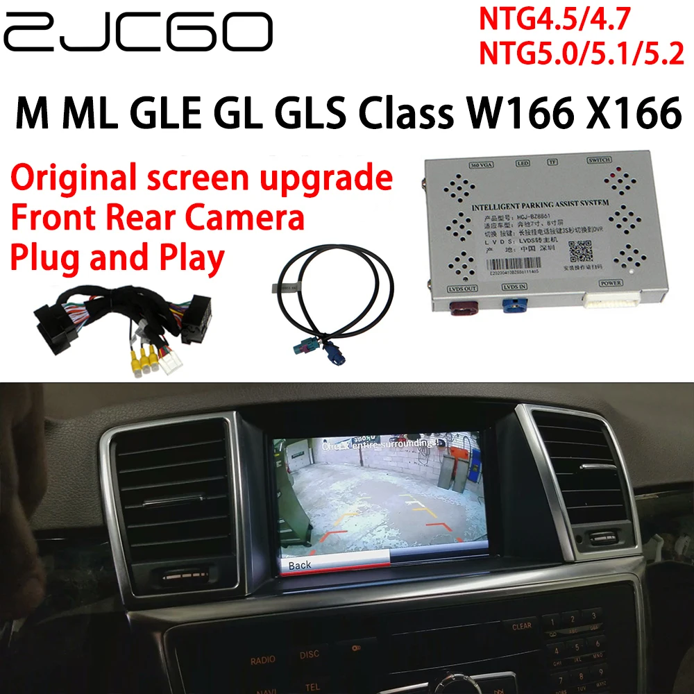 

ZJCGO Rear Reverse Front Camera Digital Decoder Box Interface Adapter NTG 4.5 For Mercedes Benz M ML GLE GL GLS Class W166 X166