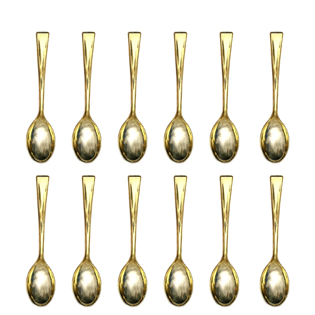 

Spoons Spoon Disposable Minigold Cream Ice Dessert Small Taster Desserts Set Party Cake Appetizer Pudding Yogurt Scoop Tasting