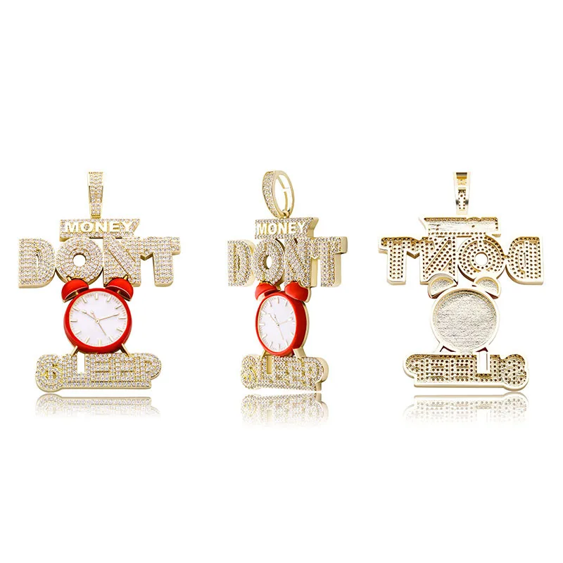 

Модное украшение в стиле хип-хоп, позолоченная Подвеска 18 карат, сверкающее ожерелье с кубическим цирконием