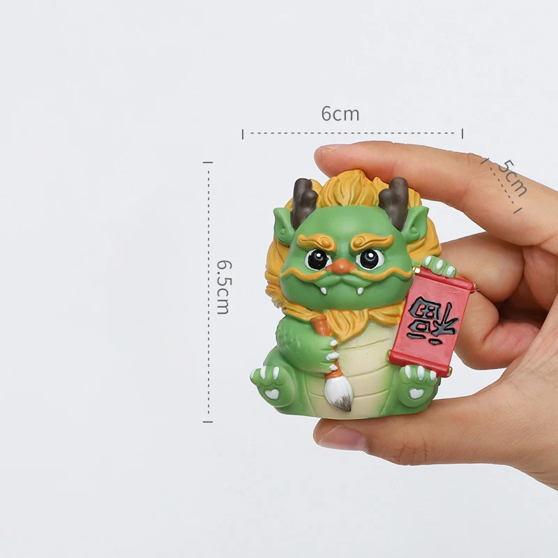 2024 милые кавайные фигурки китайского зодиака с маленьким драконом 12 новым годом