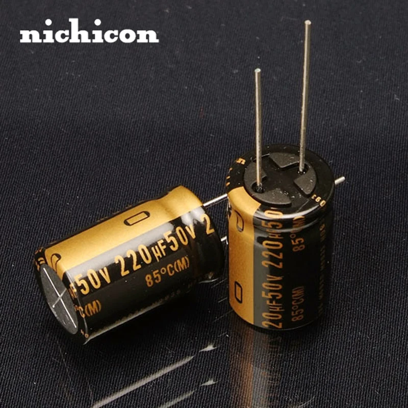 

10 шт. Nichicon KZ серия 220 мкФ 50V 50V220UF аудио алюминиевый электролитический конденсатор Фильтр частоты конденсаторы аксессуары AMP