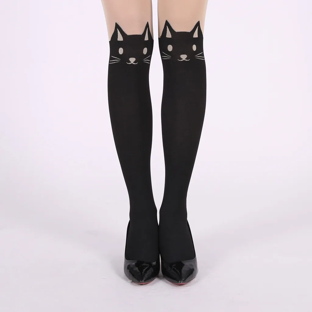 Новые чулки женские с милым кошачьим хвостом сексуальные прозрачные колготки