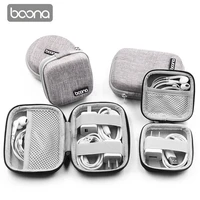 boona mini headphone case earphone bag earbuds box storage for memory card headset usb cable charger organizer storage bag