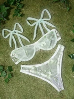 floral lace lingerie set