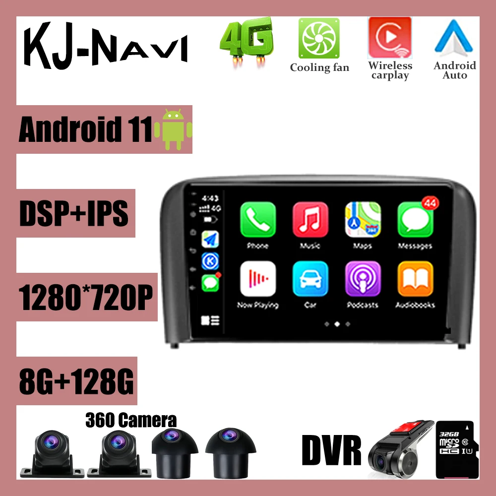 

Carplay Android 11.0 Car Radio Multimedia Stereo Player WiFi GPS Navigation For Volvo S80 1998 - 2006