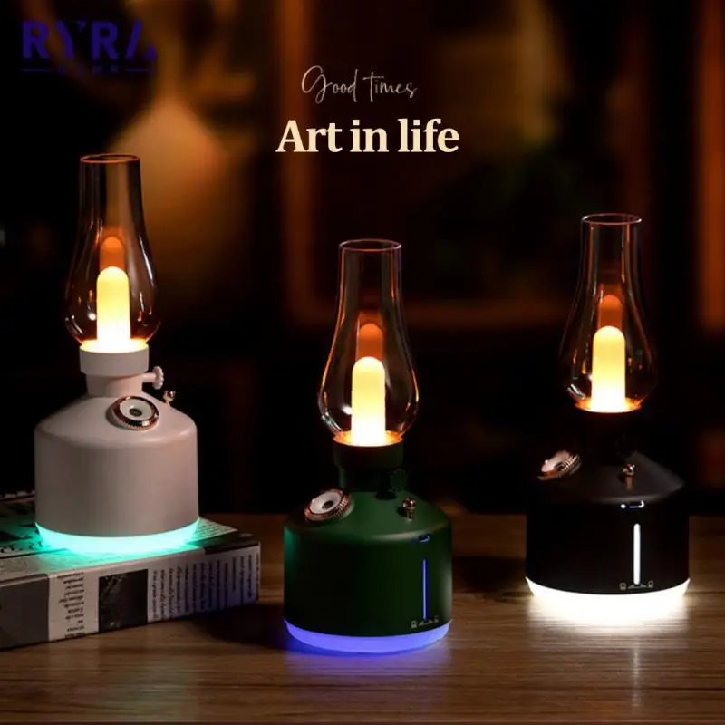 

Air Humidifier Wireless Retro Lamp AirMini Retro Essential Oil Diffuser Rechargeable Cool Mist LED Lights Christmas Gift 280ML