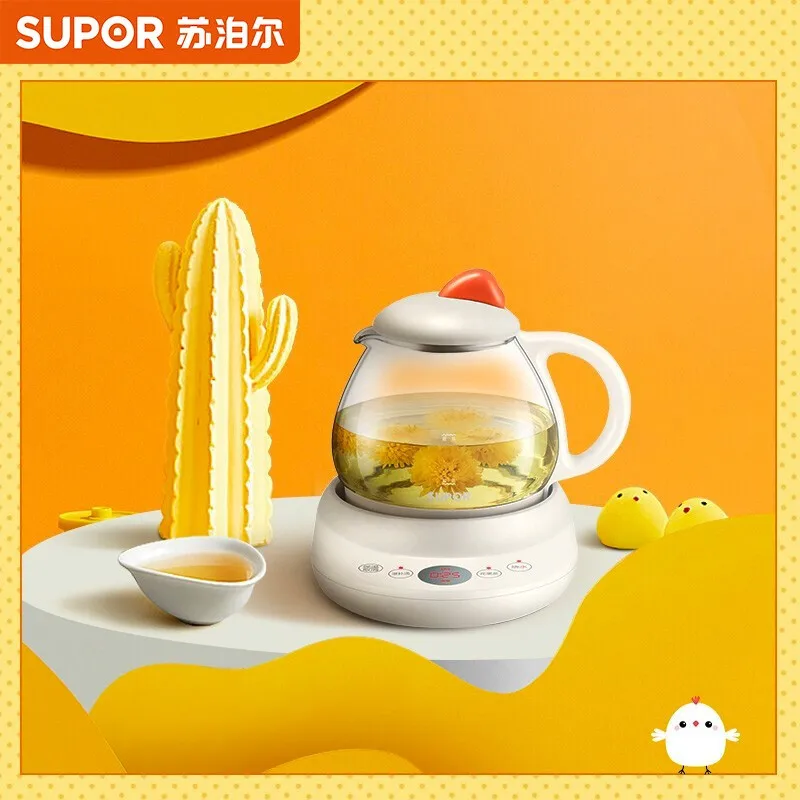 

SUPOR health kettle mini teapot flower tea kettle boiling kettle office household portable glass 0.8L electric kettle 220V