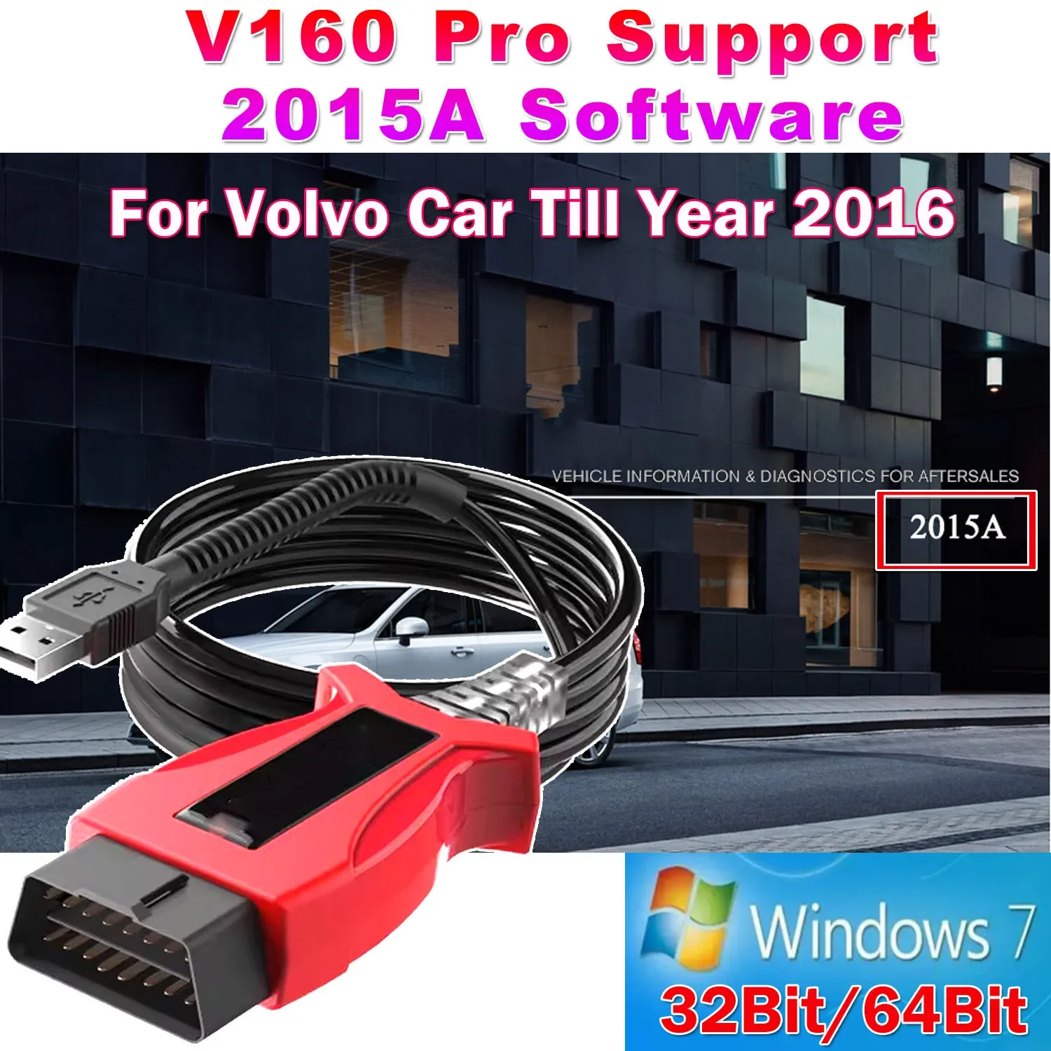 Фото Сканер OBD2 V165 JLR Pro J2534 Passthru для Toyota TIS Techstream 18.00.008 для Volvo 2014D 2015A для Land Rover Сканер 3 в 1 №2