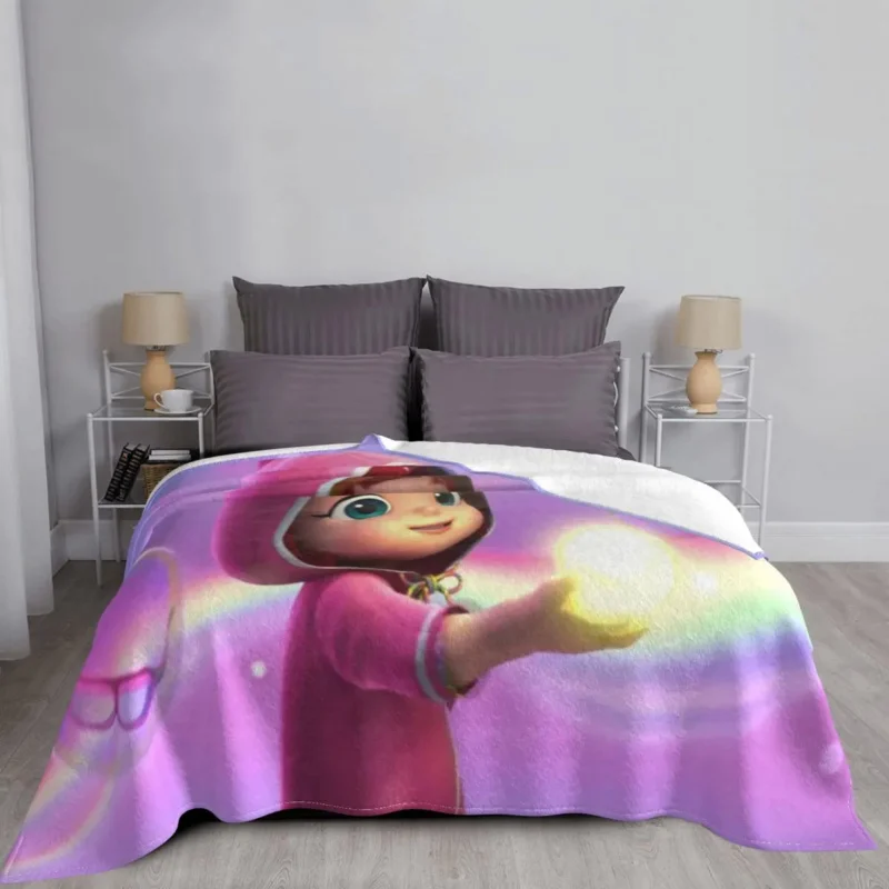 

Rainbow Ruby Blankets Flannel Summer Lulu And Bear Portable Super Soft Throw Blanket for Bed Outdoor Quilt