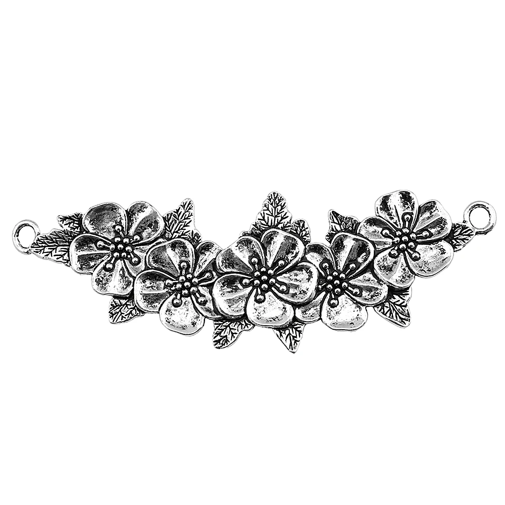 WYSIWYG 1 шт. 113 мм большая Цветочная ветка Подвески цветы коннектор очаровательные