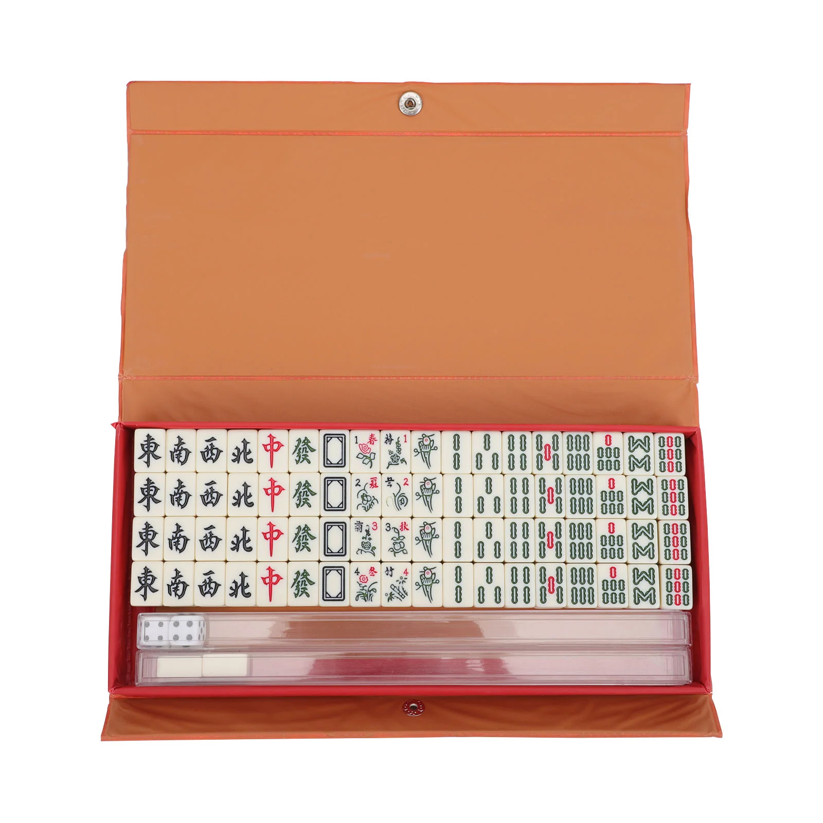

1 Set Portable Chinese Traditional Mahjong Set Mah-Jong Set with Table for Travel