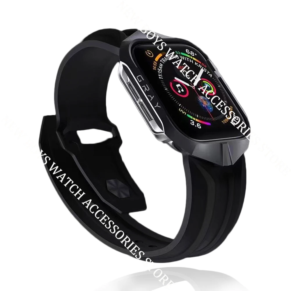 Роскошный стальной чехол для часов Apple Watch 6 se 5 4 42 мм 44 спортивный Чехол Iwatch 38 40 3 2 1