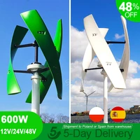 vertical axis wind turbine generator poland warehouse 600w 12v 24v 48v free energy with mppt controller wind power for home use