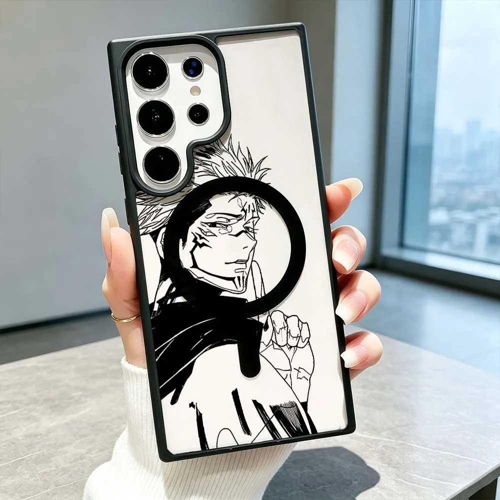 Фото Чехол Sukuna Ryoumen Jujutsu с магнитным креплением Magsafe для Samsung Galaxy S26 S25 S24 S23 S22 Ultra Plus №1