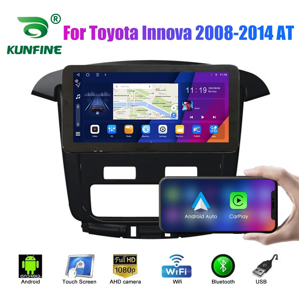 

10.33Inch Car Radio ForToyota Innova 08-14 AT/MT 2Din Android Octa Core Car Stereo DVD GPS Navigation Player QLED Screen Carplay