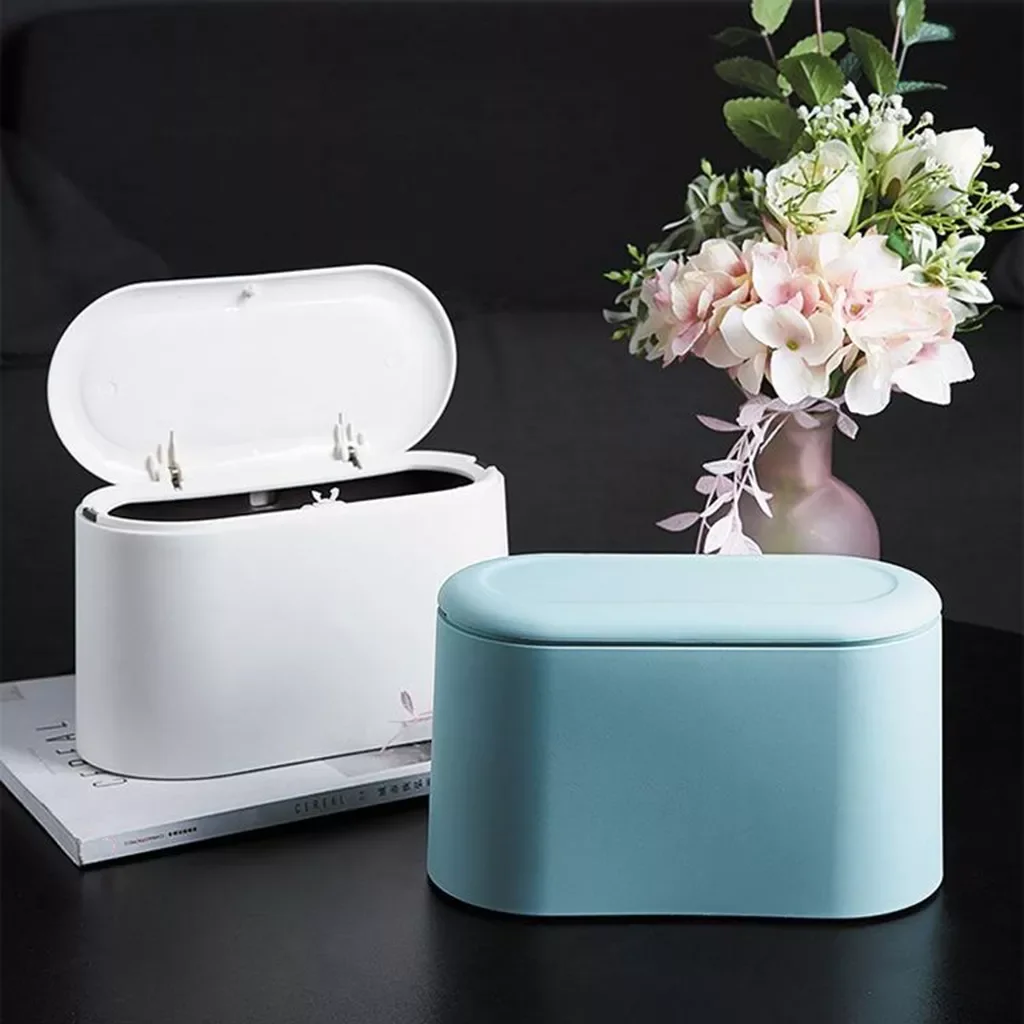 

Mini Desktop Trash Can Home Multifunctional Storage Bucket Accessories With Lid Garbage Bin Nordic Style Living Room Office Bin
