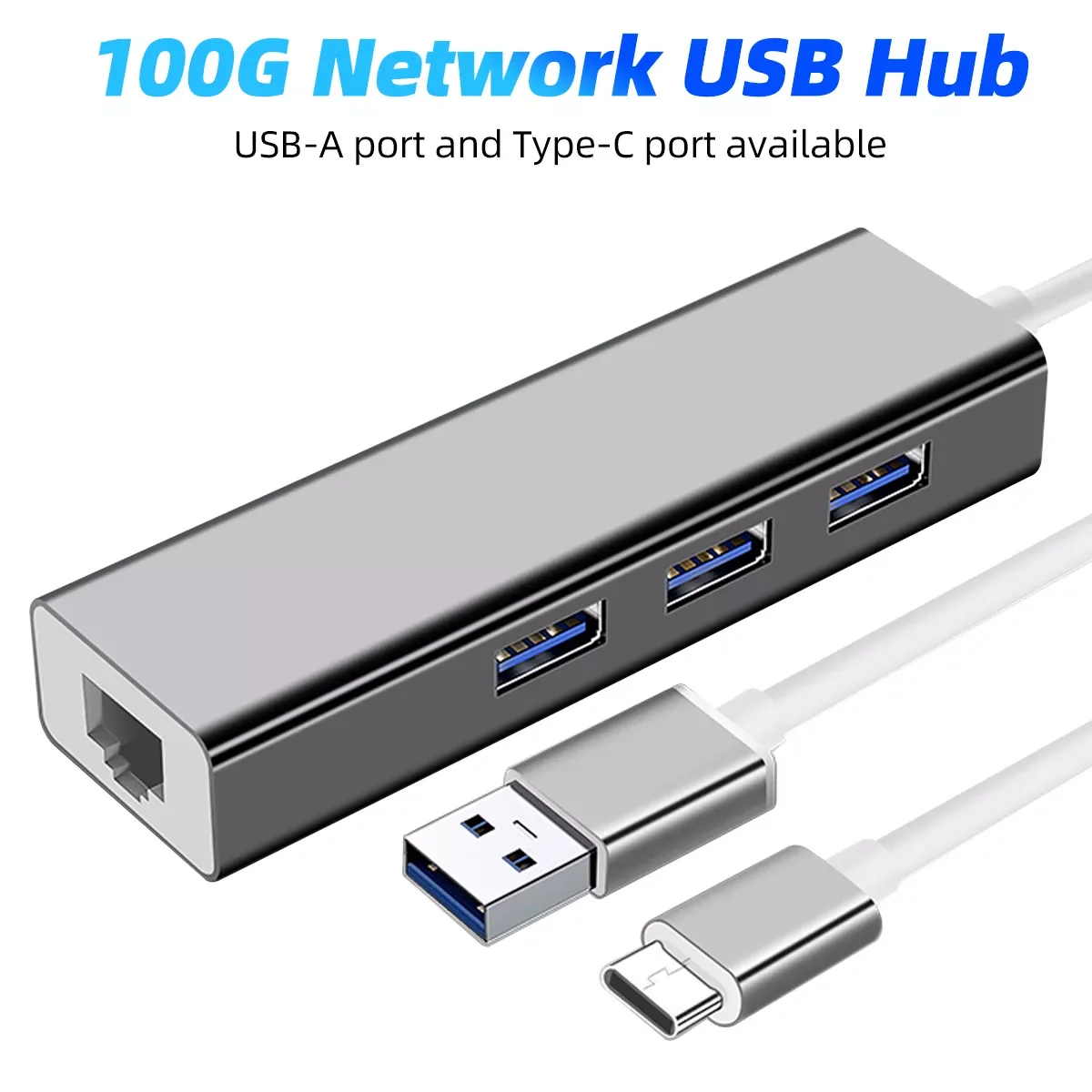 Адаптер Ethernet с 3 интерфейсами 2 0 дюйма RJ45 сетевая карта Lan USB адаптер для Mac iOS Android