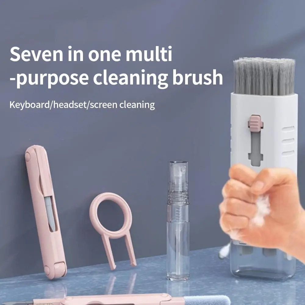 

7-in-1 Computer Keyboard Cleaner Brush Kit Bluetooth Earphone Cleaning Pen For Airpods 3 Pro Headset Cleaning Tool Keycap Puller