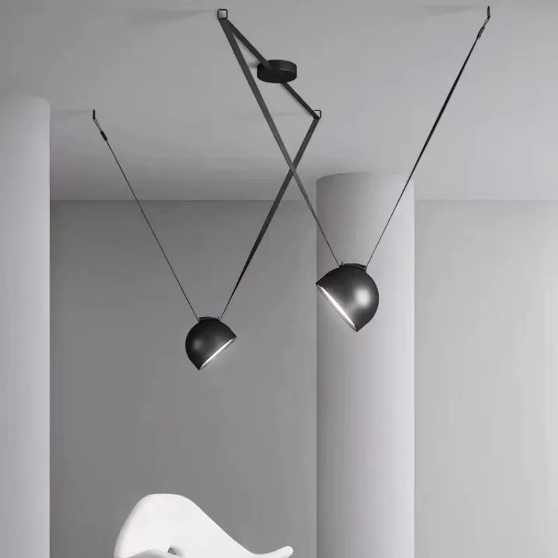 

Минималистичные подвесные светильники для ресторана, обеденный стол, барная стойка, дуплексное украшение для здания, поясные подвесные светильники, светильник