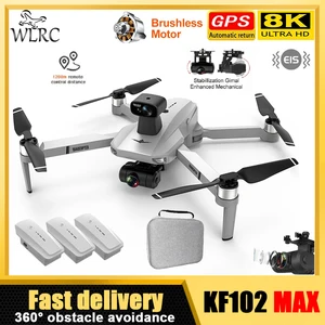 KF102 MAX GPS Drone 4K Profesional with HD Camera 5G WiFi 2-Axis Anti-Shake Gimbal Quadcopter Brushless Mini Dron VS SG906 MAX