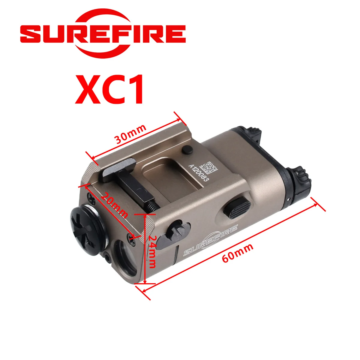 Фото Тактический металлический фонарь Surefire XC1 для пистолетов Glock 17, 19, P320, для страйкбольных пистолетов, подвесной тактический фонарь, совместимый с 20-мм планкой Picatinny №5