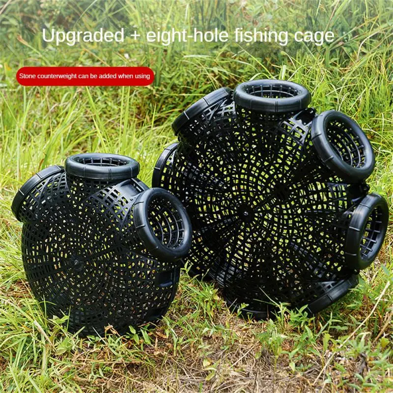 

Large Capacity Yellow Eel Cage 1pcs Pendant Mouth Artifact Net Cage Folding Fishing Tools Net Cage Fish Basket Fish Cage Simple