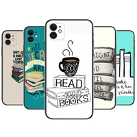 reading books tea phone cases for iphone 13 pro max case 12 11 pro max 8 plus 7plus 6s xr x xs 6 mini se mobile cell