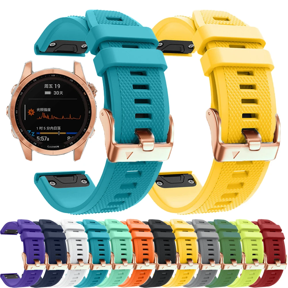 

Ремешок силиконовый для смарт-часов Garmin Fenix 5S 5Splus 6s 7S, 20 мм