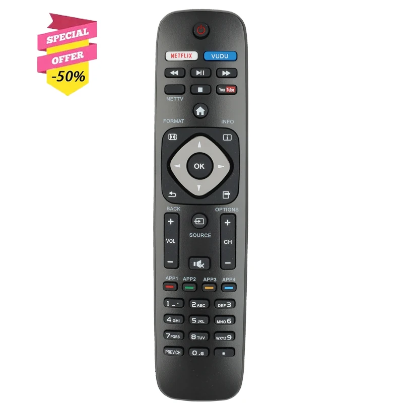 Пульт дистанционного управления NH500UP для Philips 4K Smart TV 32PFL4902 40PFL4901 43PFL4901 43PFL4902 43PFL5602