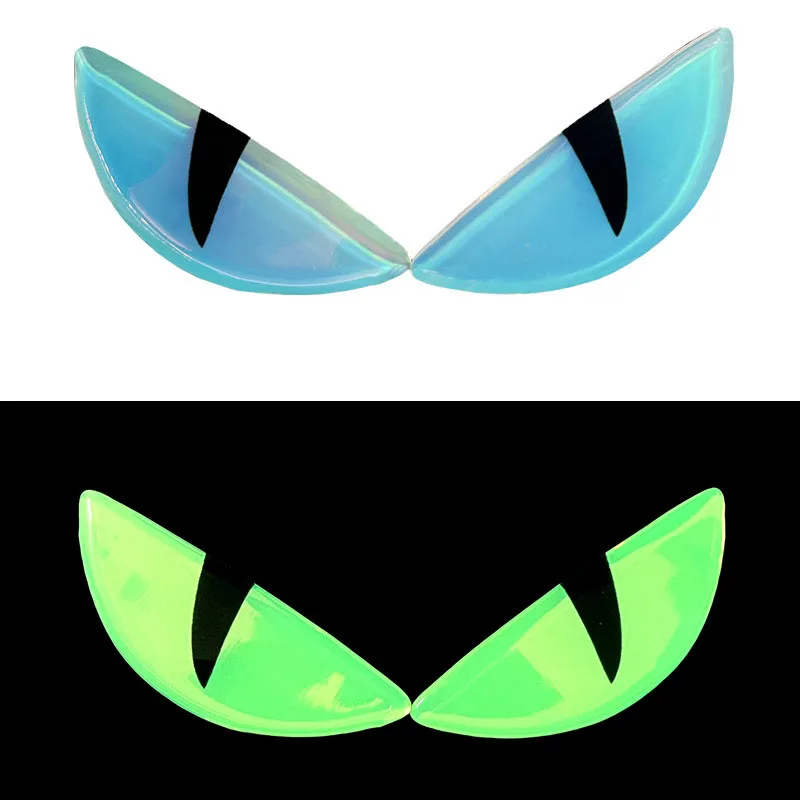 

1 пара автомобильных отражателей, наклейка для ночного вождения, защитная наклейка для мотоцикла, прицепа, кошачий глаз, светоотражающая предупреждающая лента, украшение