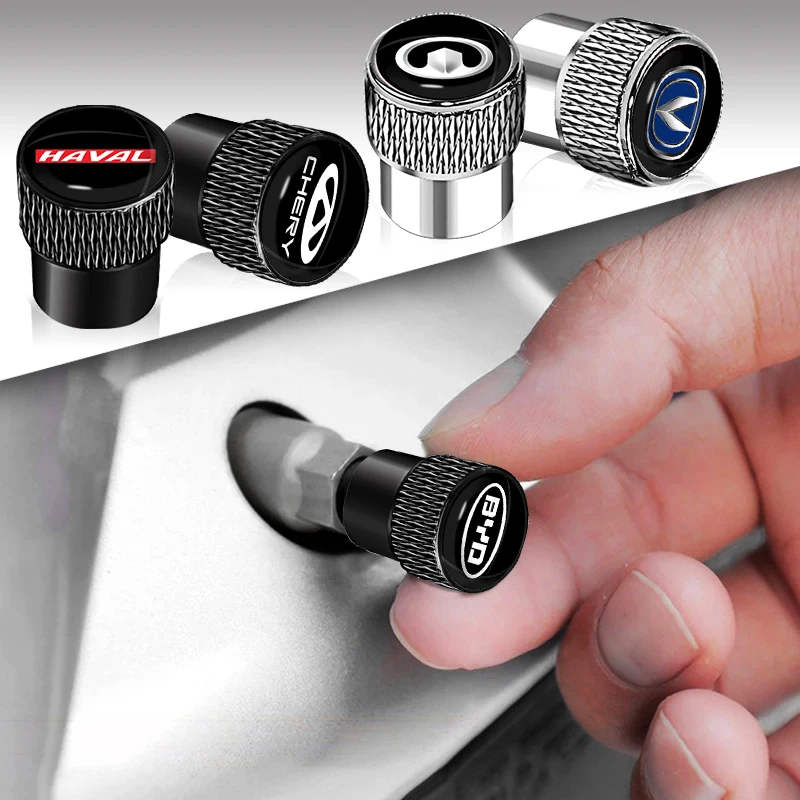 

4pcs Car Logo Aluminum Car Tire Valve Stem Decoration for Abarth 595 Competizione Carbono 500 Puto Spider OT2000 Accessories