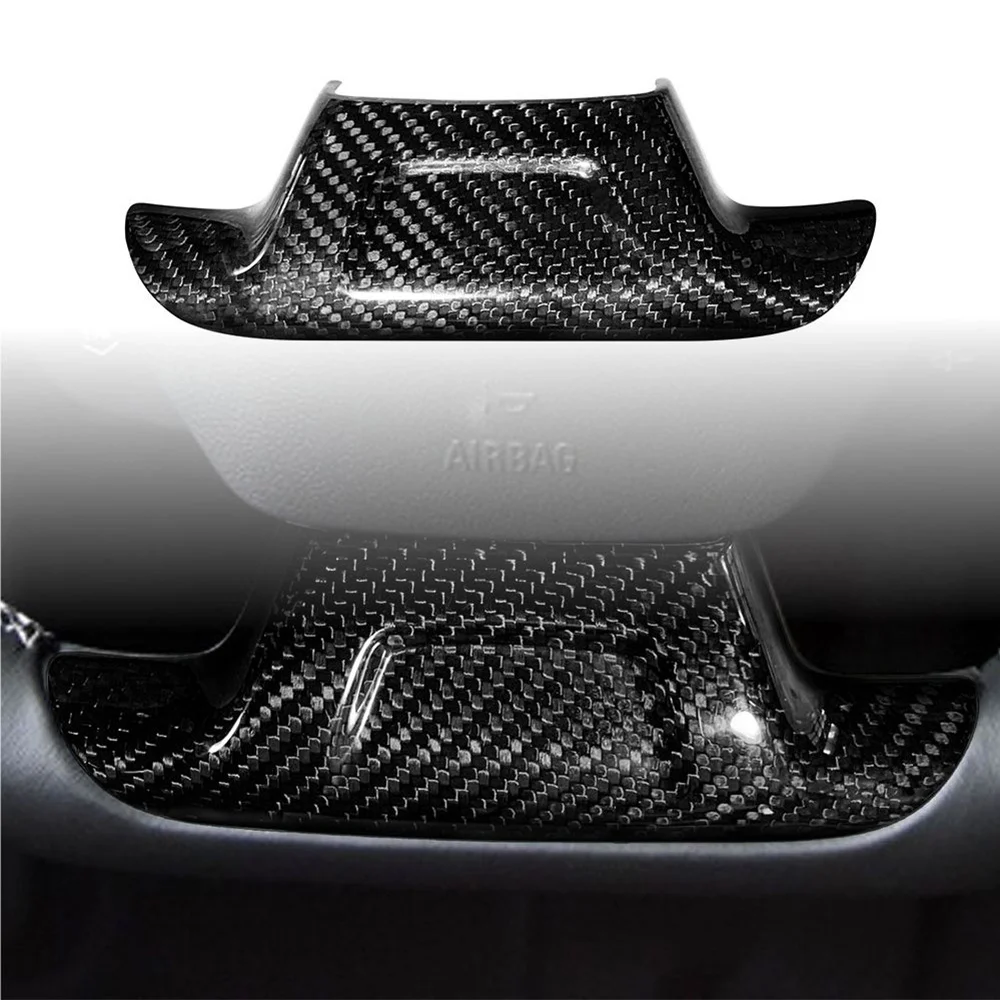 

Dry Carbon Fibre Car steering wheel decoration the interior Sticker Car accessories decoration Fit For Camaro Hornet 2016-2020