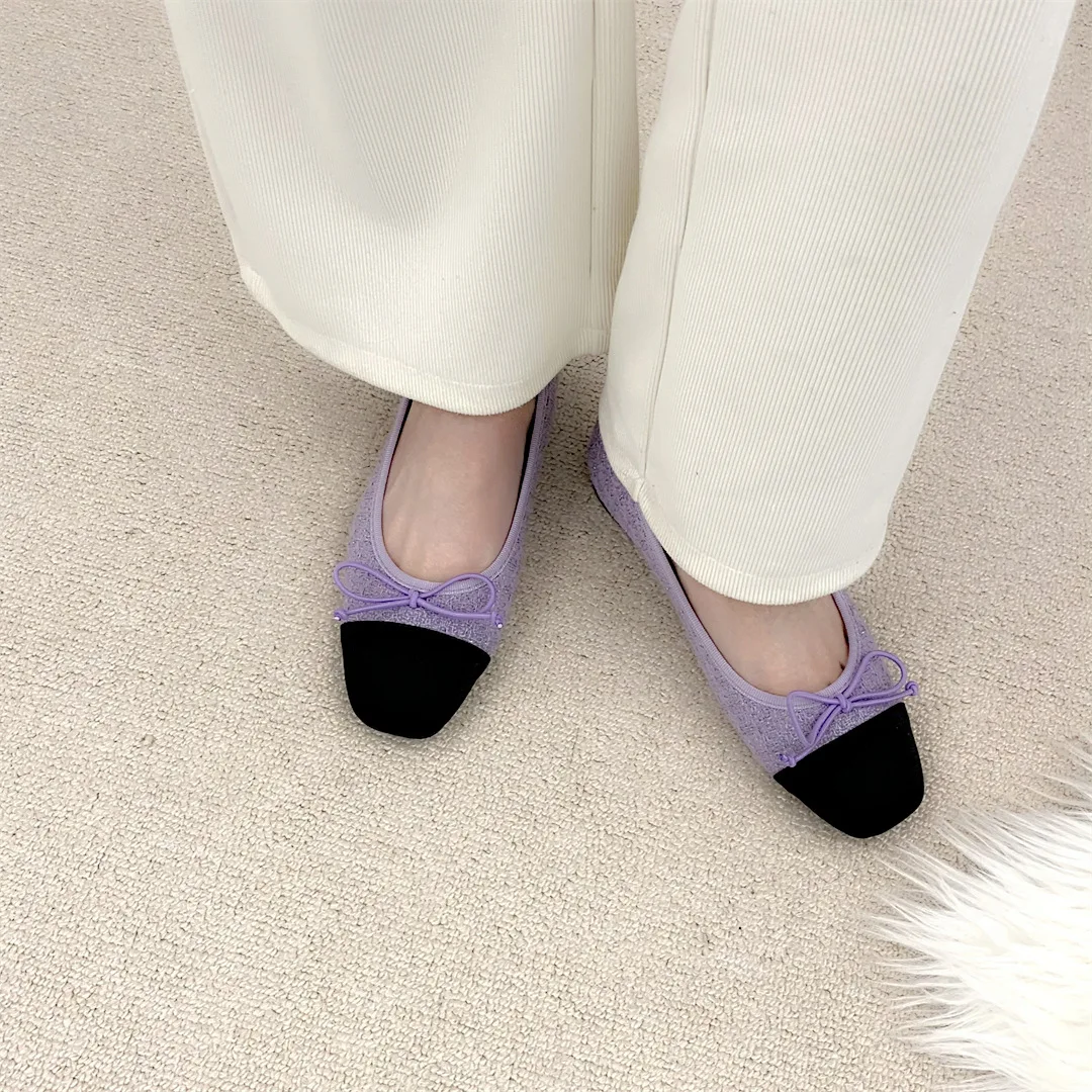 High Quality Designer Brand Women Shoes French Fashion Butterfly-knot Shallow Flat Shoes Women Spring Summer Mary Janes Shoes